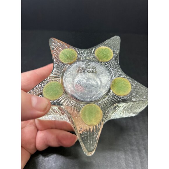 Vintage Avon Star Bright Textured Glass Votive Candle Holder 1980's - Picture 3 of 6